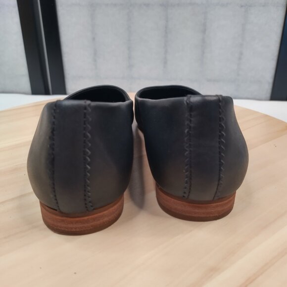 Tom's Brielle Black Leather Flats Shoes Women US 6 - Picture 8 of 14